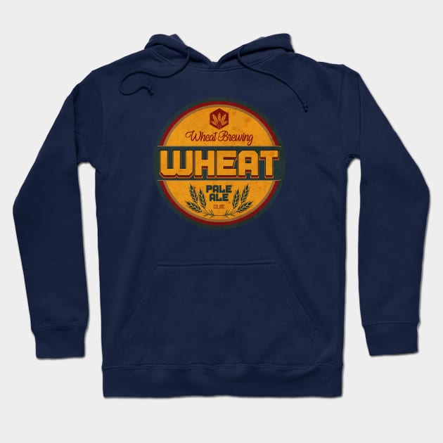 Wheat Vintage Beer Hoodie by CTShirts